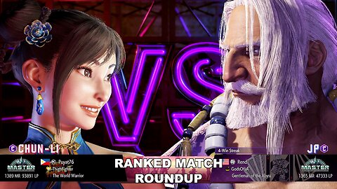 Kuya Kalbo SF6 Ranked Roundup. Chun Li Master Rank [Hori Fight Stick]