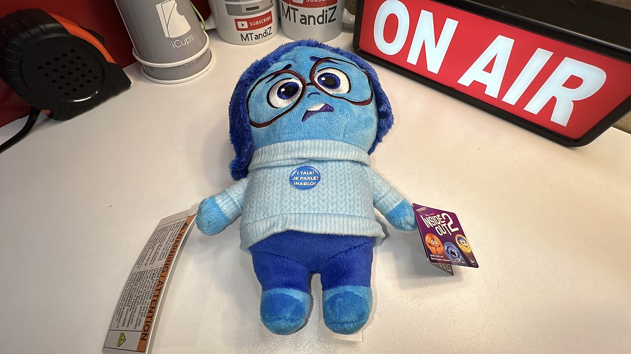 A Look at Inside Out 2 Talk It Out Small Plush Sadness, Kids Toys for Ages 3 Up by Just Play Store