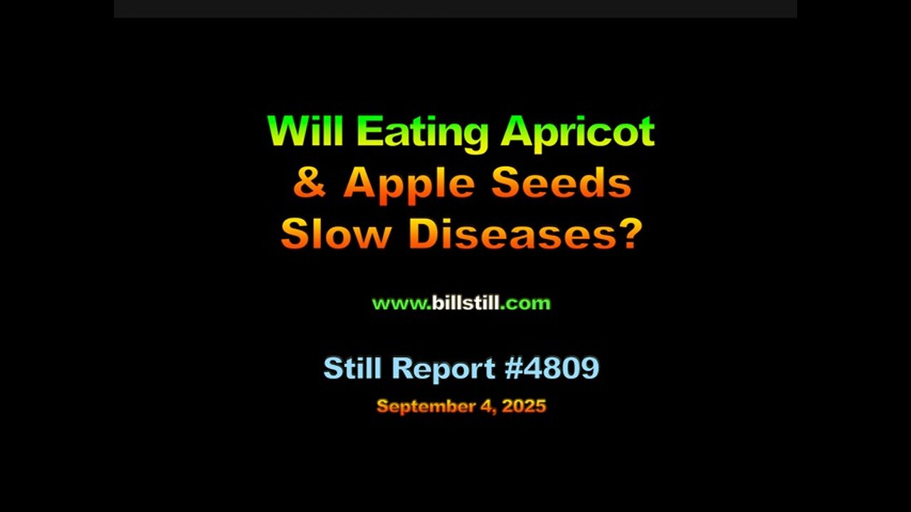 Eating Apricot & Apple Seeds May Slow Disease, 4809