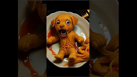 Cutting Cute Puppy Dog AI Spaghetti Baby With Crying Jelly Bones Meltdown