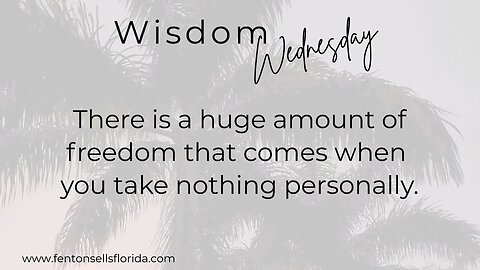 Wisdom Wednesday