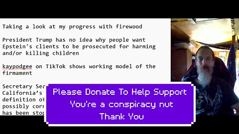 Trump-Epstein news is all fake, The Firmament model, California high speed train funding stopped