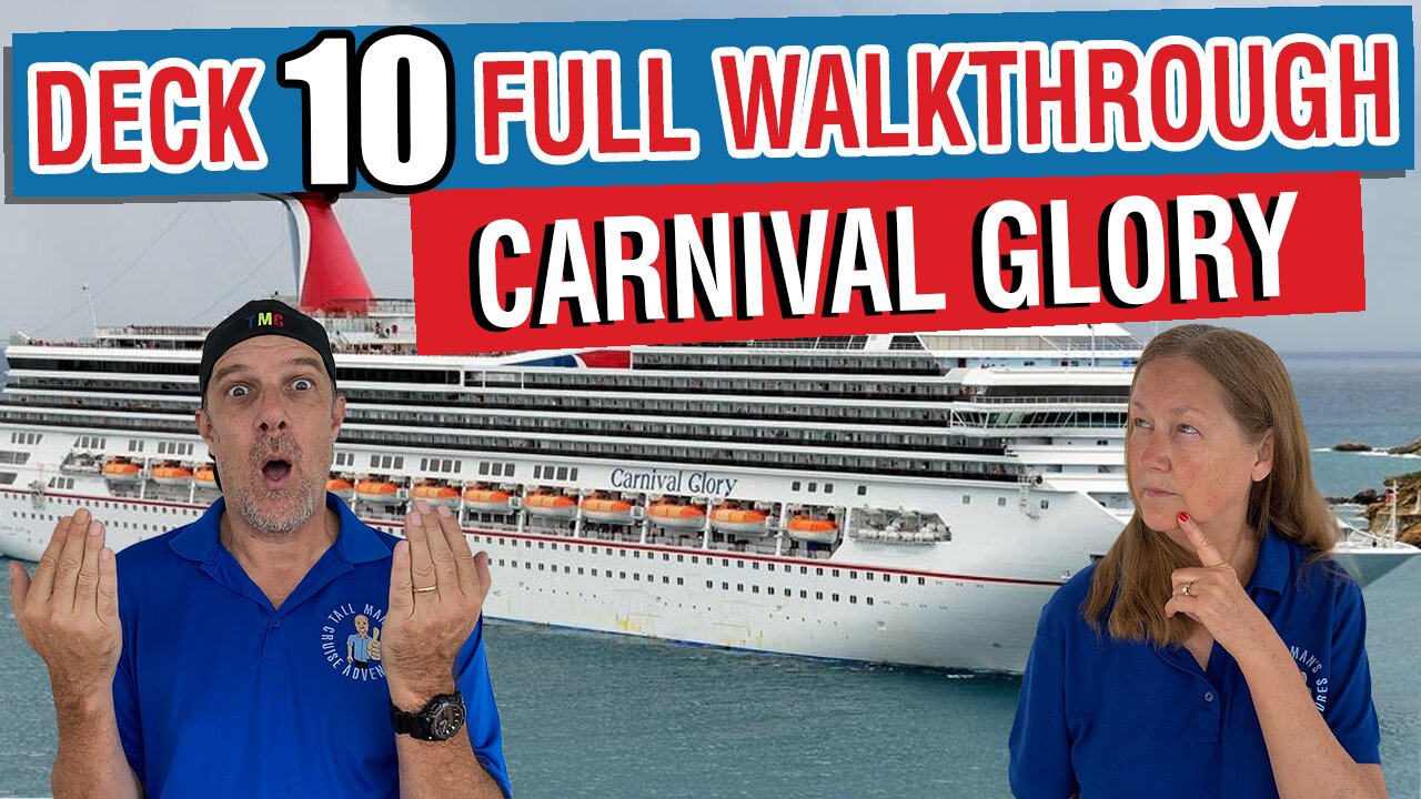 Discovering The Hidden Areas Of Carnival Glory Deck 10 | Tall Man's Cruise Adventures