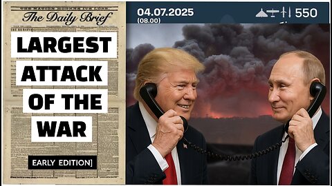 550 Drones & Missiles HOURS After Trump-Putin Call - Coincidence?