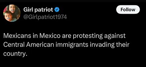 Mexicans in Mexico are protesting against Central American illegals invading their country.