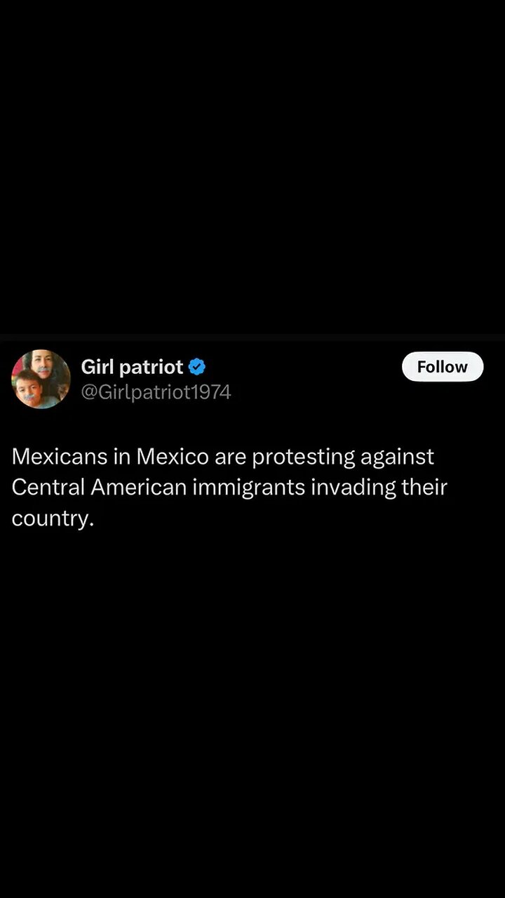Mexicans in Mexico are protesting against Central American illegals invading their country.