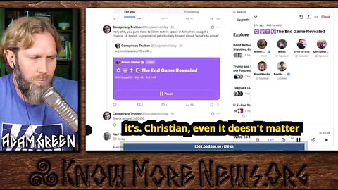 Adam Green listens to Jewish supremacist's crazy comments about the Messianic Age (KMN)