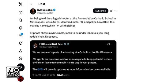 BREAKING EXCLUSIVE: FBI Sources Tell Infowars That The Shooter Was A Trans