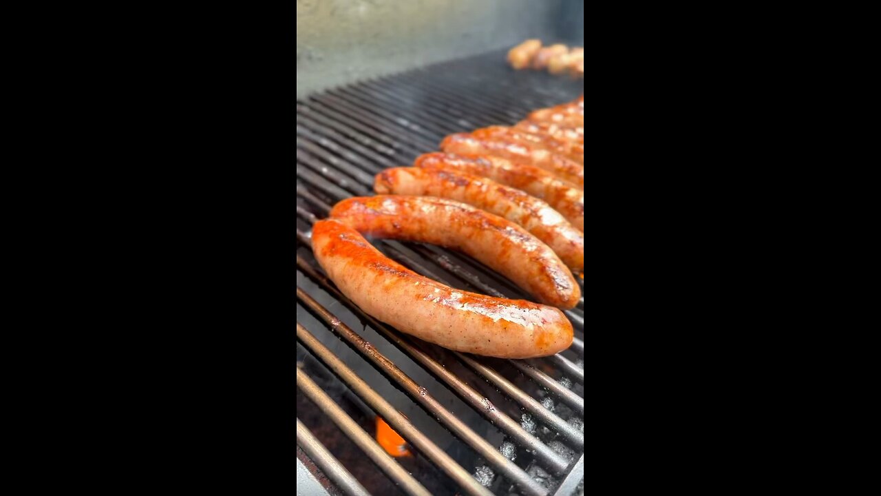Sausages on the grill
