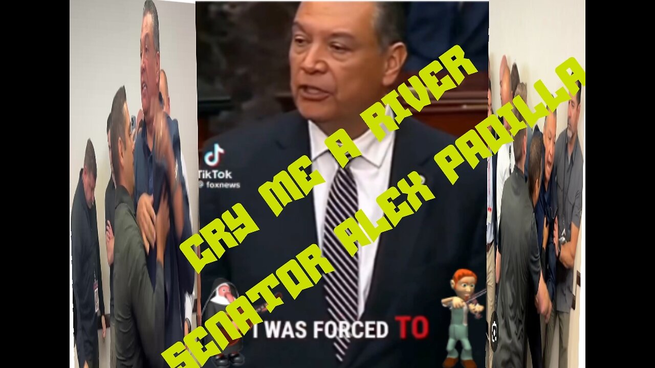 senator Alex Padilla seeking sympathy for busting in on a closed press conference