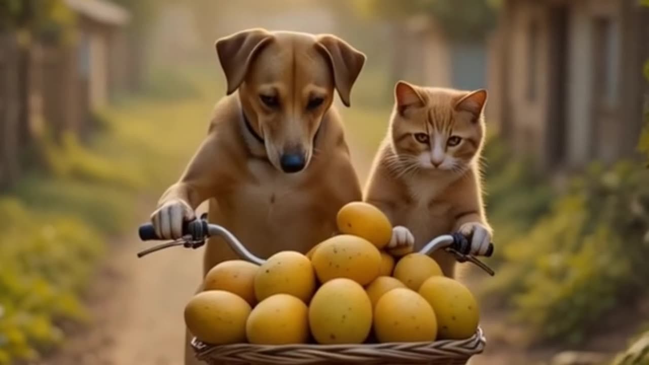 The Mango Tree Treat: Cat & Dog Shake It Up! #shorts