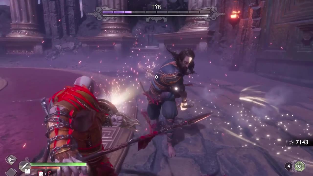 God of War Ragnarok Valhalla - Kratos vs Tyr Fight Round Four (Valhalla DLC).