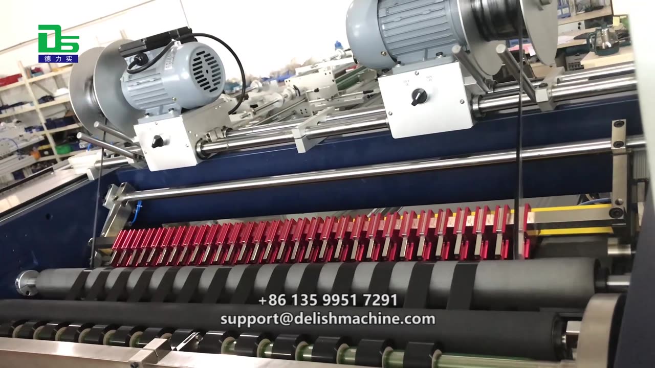 The ribbon slitting machine slices large coils of ribbon into sizes that fit different equipment.