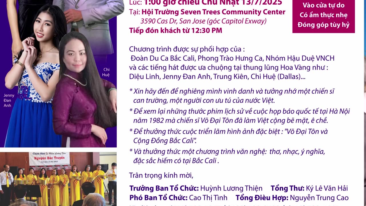 Talkshow Chiều Nhạc Tưởng Niệm Vinh Danh Chiến Sĩ Võ Đại Tôn Tại SJ