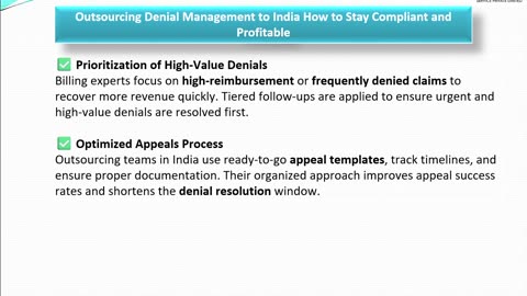 Outsourcing Denial Management to India: How to Stay Compliant and Profitable