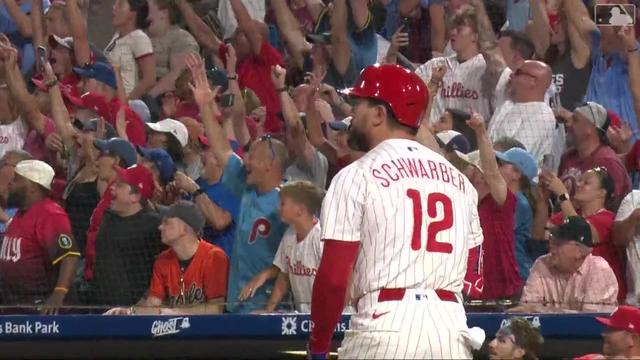 Kyle Schwarber, con grand slam, llegó a 40 jonrones