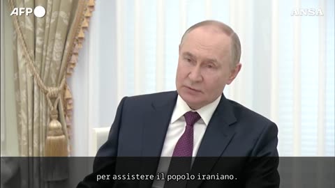 NOTIZIE DAL MONDO Putin condanna gli attacchi contro l'Iran;'Aggressione immotivata' Il Presidente russo: "La Russia sta cercando di aiutare gli iraniani" ricordiamo che l'Iran è uno Stato membro dei Paesi BRICS e dello SCO