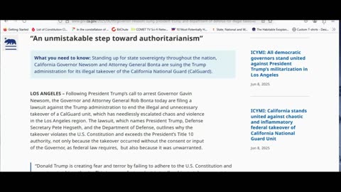 Califonia suing Trump administration over activation of national guard 