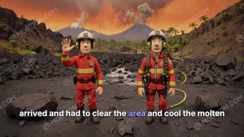 ‏Firefighters and the Volcano Cleanup Mission