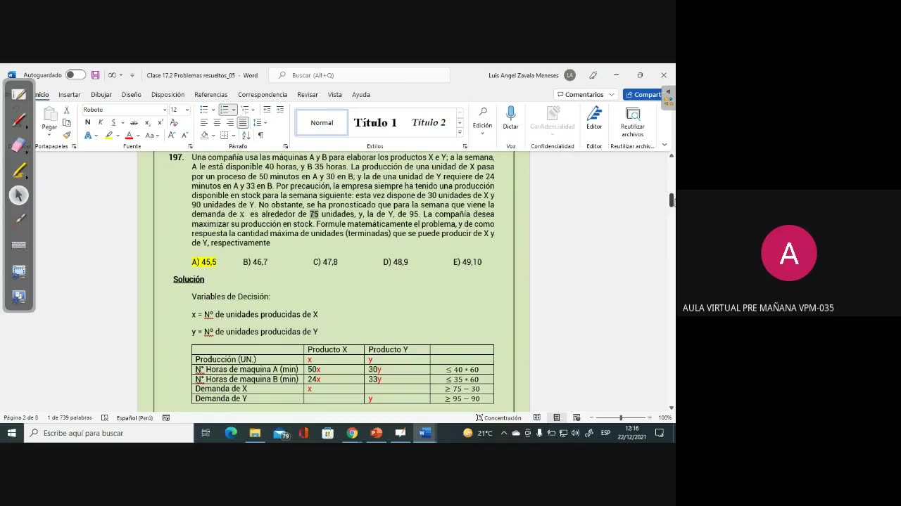 CEPRE UNI 2022 - 1 | Semana 17 | Álgebra S2