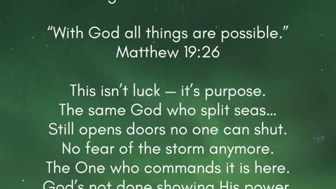 All things are possible