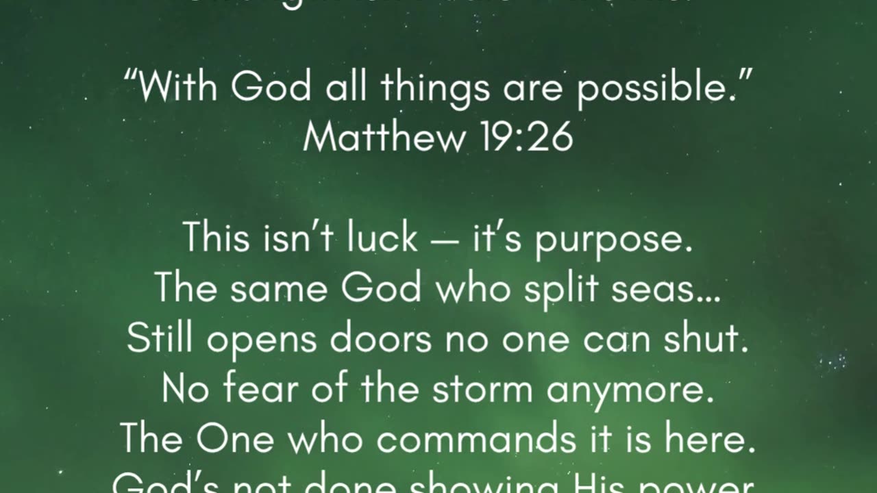 All things are possible