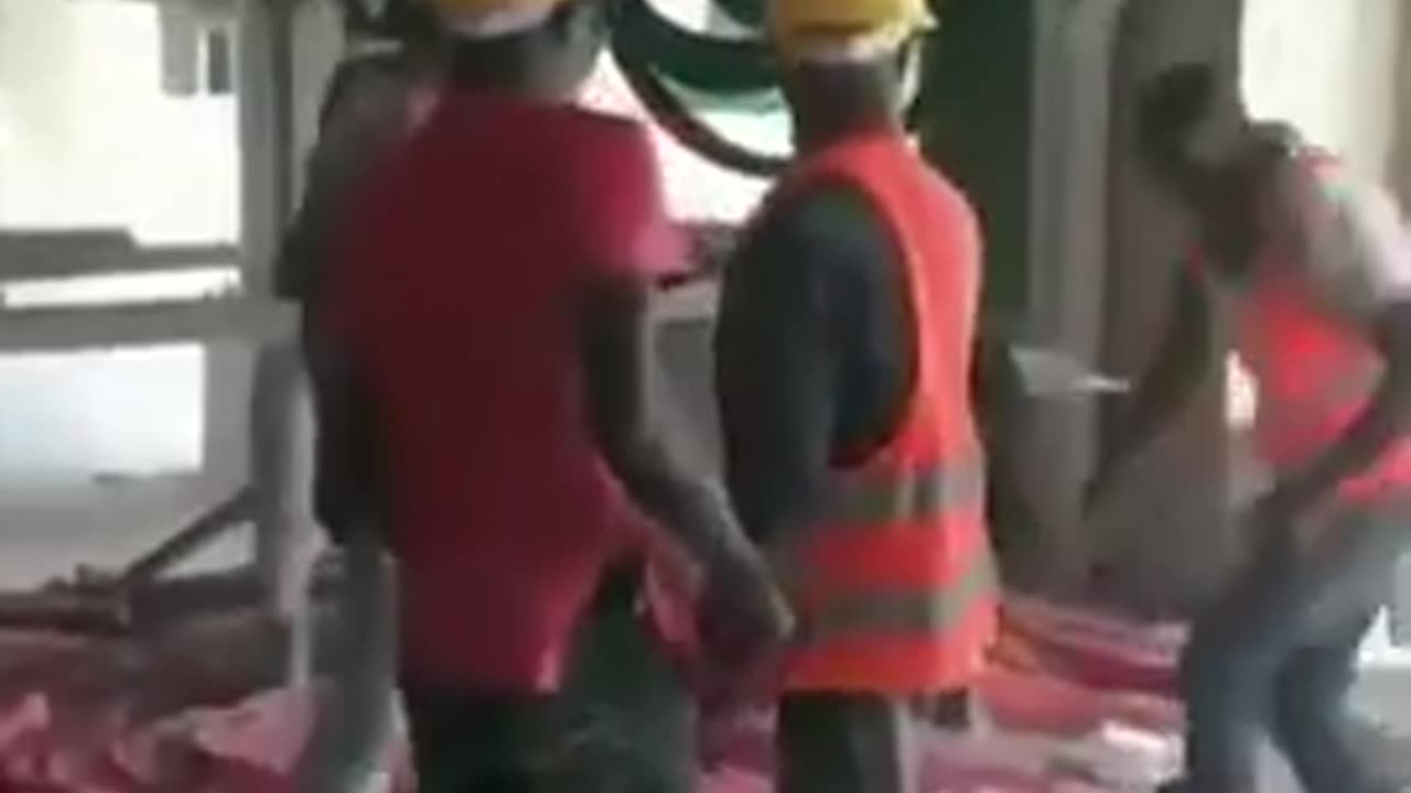 negros fighting with various objects at "job site"