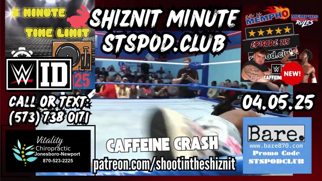 SHIZNIT MINUTE 04.05.25 -BT TALKS MEMPHIS WRESTLING!