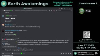Earth Awakenings - Livestream 1 - #3259 - Live on Rumble/Youtube/X-Twitter/Twitch
