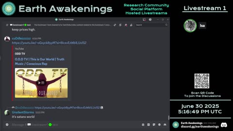 Earth Awakenings - Livestream 1 - #3265 - Live on Rumble/Youtube/X-Twitter/Twitch