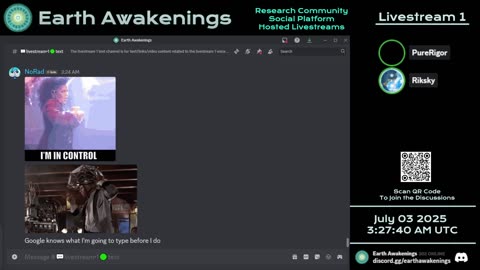 Earth Awakenings - Livestream 1 - #3270 - Live on Rumble/Youtube/X-Twitter/Twitch