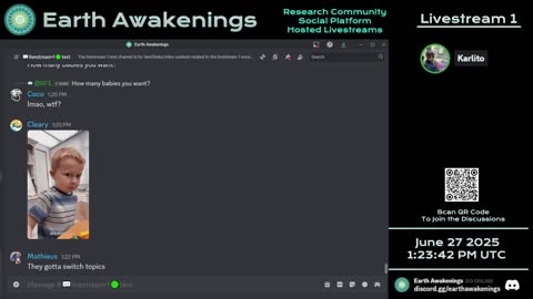 Earth Awakenings - Livestream 1 - #3259 - Live on Rumble/Youtube/X-Twitter/Twitch
