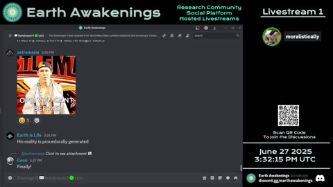 Earth Awakenings - Livestream 1 - #3259 - Live on Rumble/Youtube/X-Twitter/Twitch