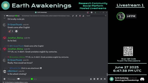 Earth Awakenings - Livestream 1 - #3259 - Live on Rumble/Youtube/X-Twitter/Twitch