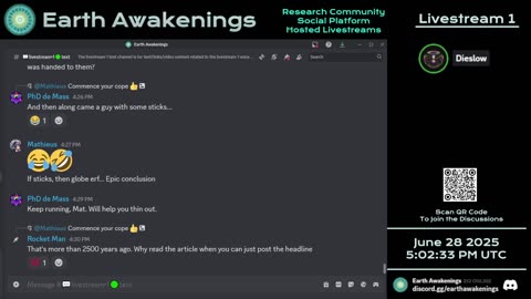 Earth Awakenings - Livestream 1 - #3261 - Live on Rumble/Youtube/X-Twitter/Twitch