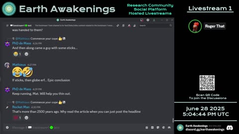 Earth Awakenings - Livestream 1 - #3261 - Live on Rumble/Youtube/X-Twitter/Twitch