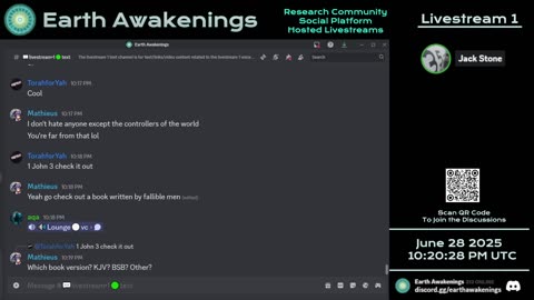 Earth Awakenings - Livestream 1 - #3261 - Live on Rumble/Youtube/X-Twitter/Twitch