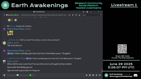 Earth Awakenings - Livestream 1 - #3261 - Live on Rumble/Youtube/X-Twitter/Twitch