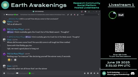 Earth Awakenings - Livestream 1 - #3261 - Live on Rumble/Youtube/X-Twitter/Twitch