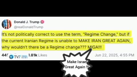 Trump mean by " MIGA " Make Israel Great Again