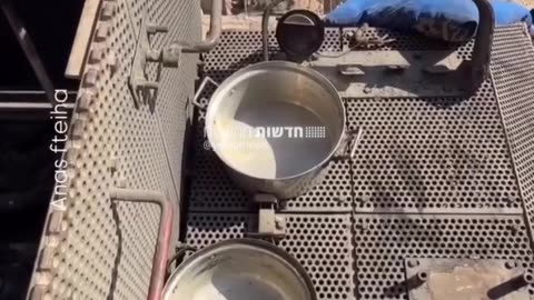 Gazan children play with the remnants the IDF left behind in the Strip