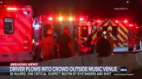 Driver plows into crowd outside LA music venue