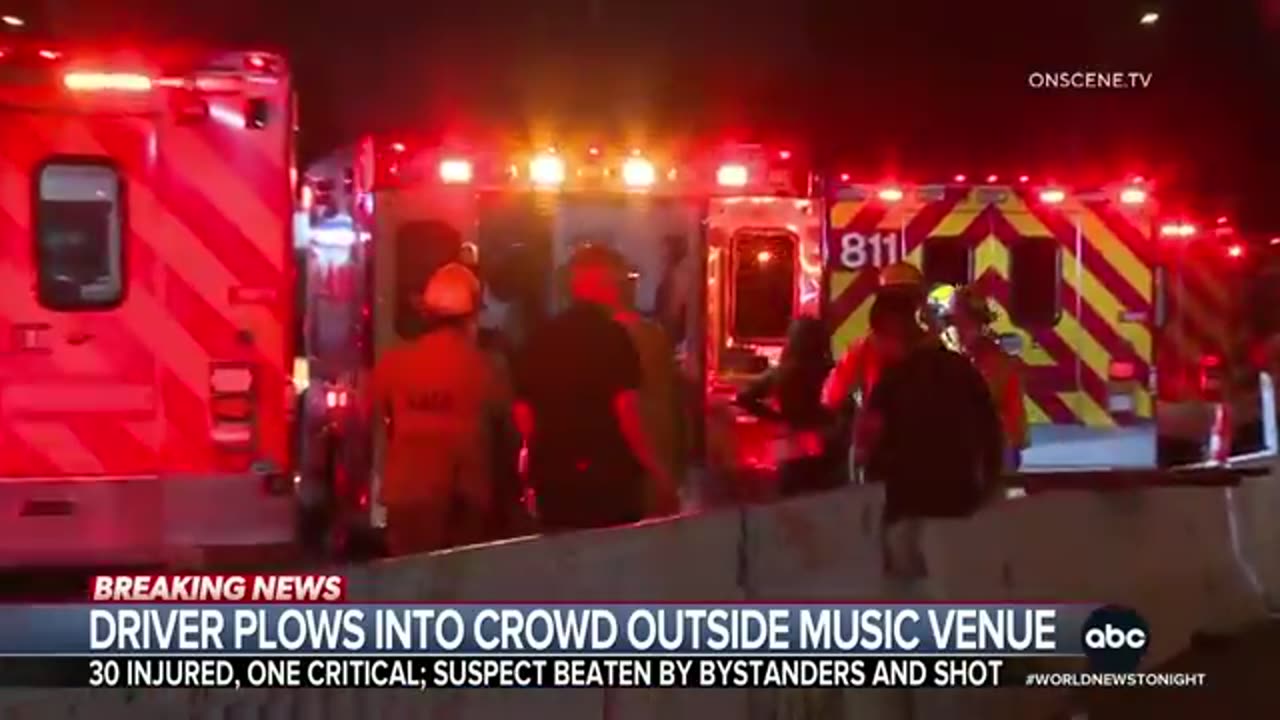 Driver plows into crowd outside LA music venue
