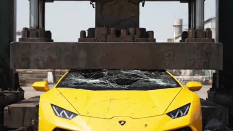 Insane car destruction! Lamborghini meets hydraulic press 😱