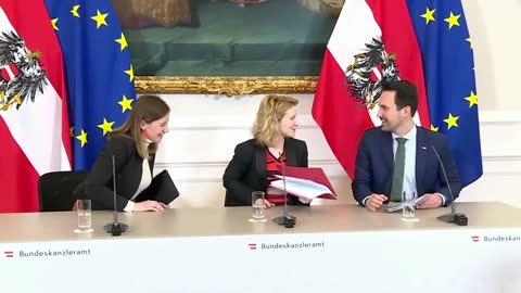 Pressefoyer nach dem Ministerrat