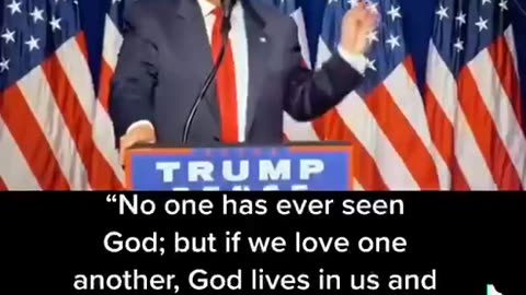 President Trump quoting scripture.