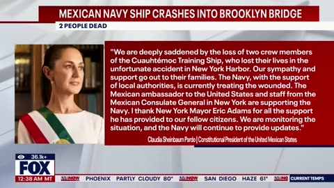BREAKING: Ship crashes into Brooklyn Bridge, 2 dead LiveNOW from FOX