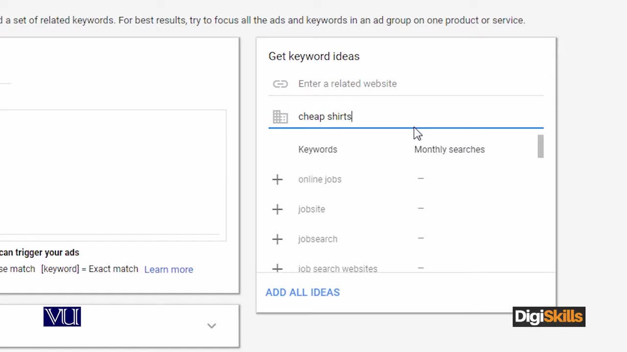 114 Google Adwords - Picking the right keyword for Indexing