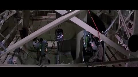 Statue Of Liberty, Higher & Higher! Film Clip GHOSTBUSTERS II With Captions