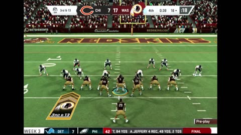 1965 REDSKINS VS Madden 20 I Franchise SEASON 1 WEEK 3 CHICAGO BEARS